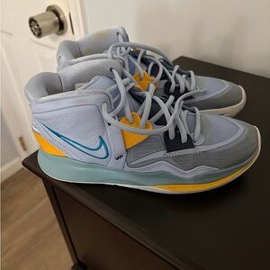 Nike Kyrie Irving blue and Yellow Athletic Shoes